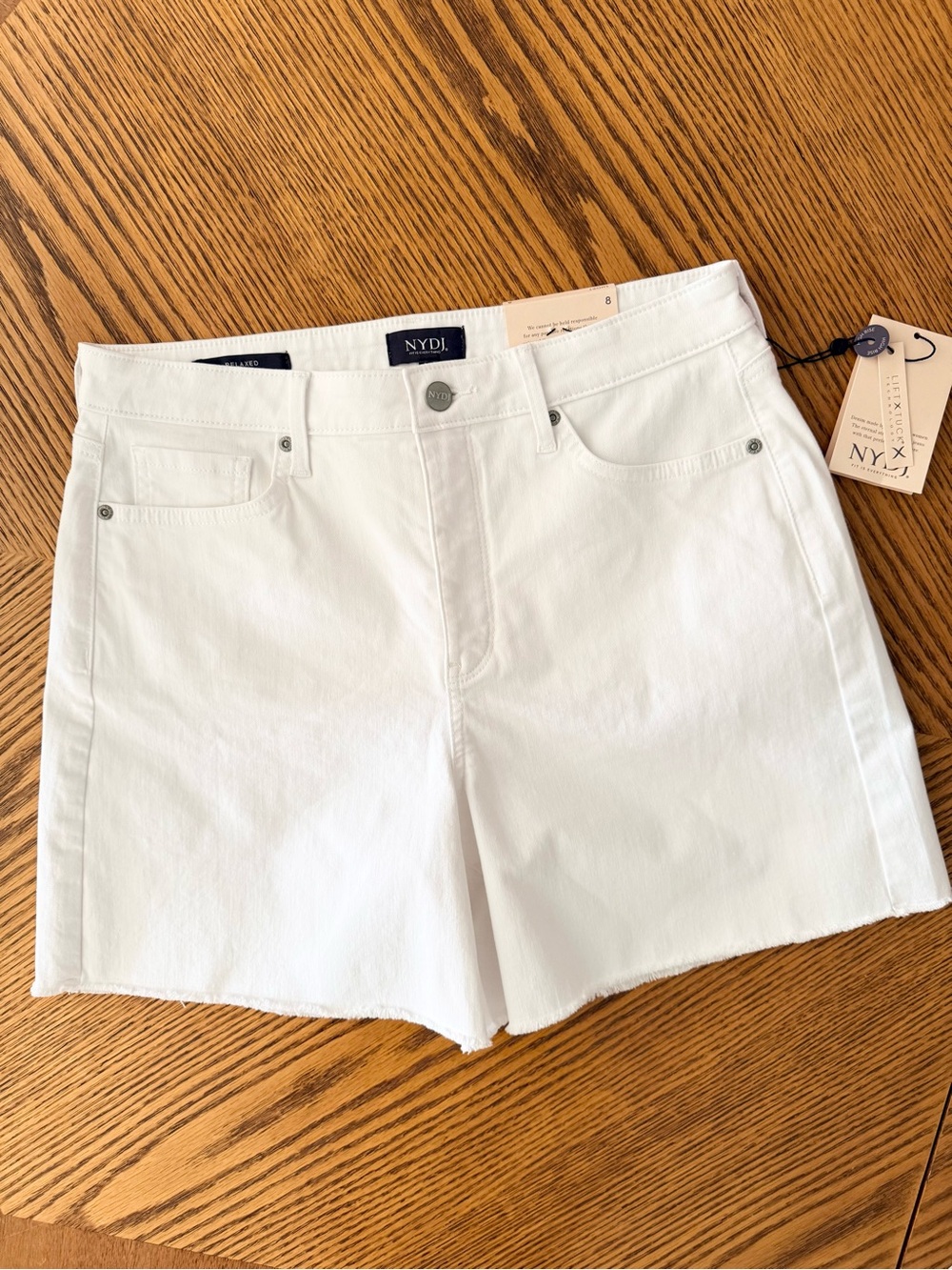 NYDJ Berkyn Relaxed High Rise Jean Shorts - Optic White